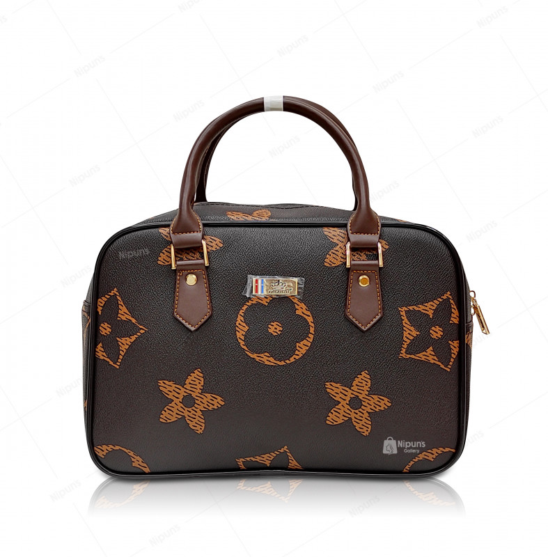 Mini Travel Bag (Floral Coffee)