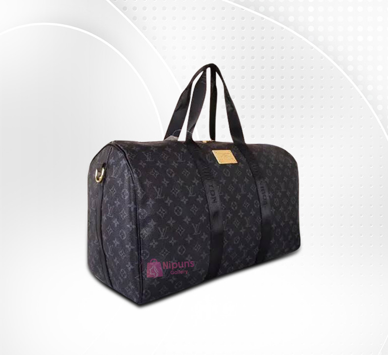 Black LV Print Travel Bag