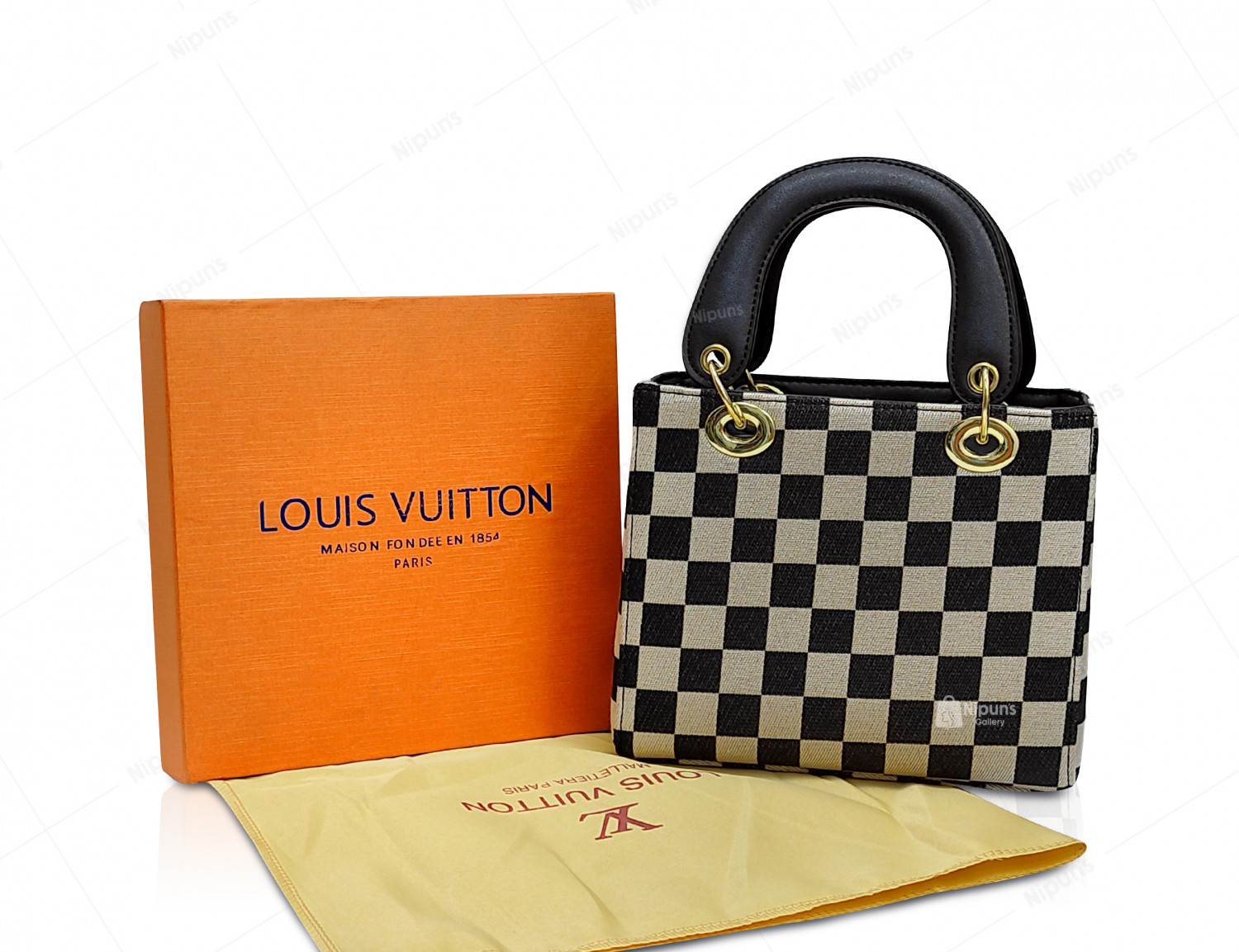 Premium Quality LV Box Bag(Check)